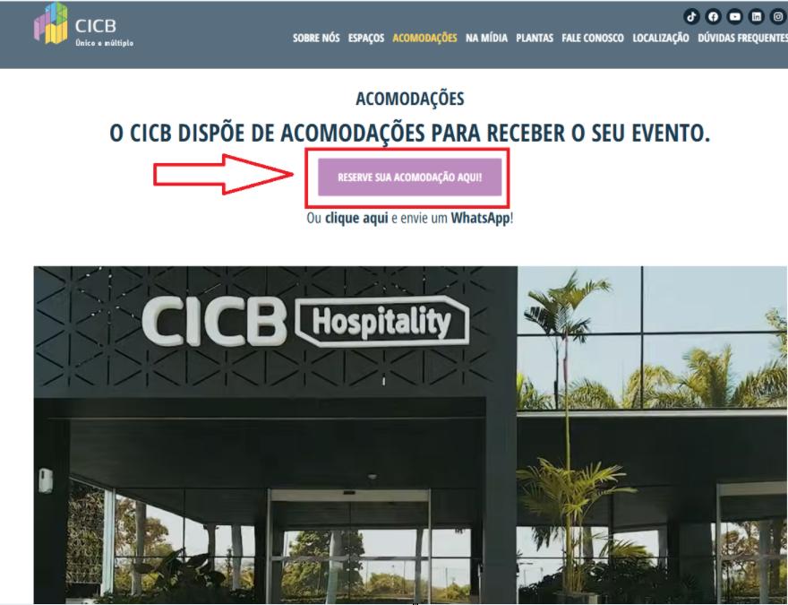 Botão Reserve sua acomodação aqui destacado